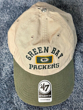 '47 Green Bay Packers Clean Up Adjustable Cap Tan & Green